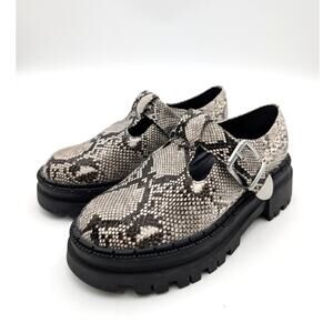 Steve Madden Kamlee Lug Sole Mary Jane Women's Natural Multi Size US6M EU36.5